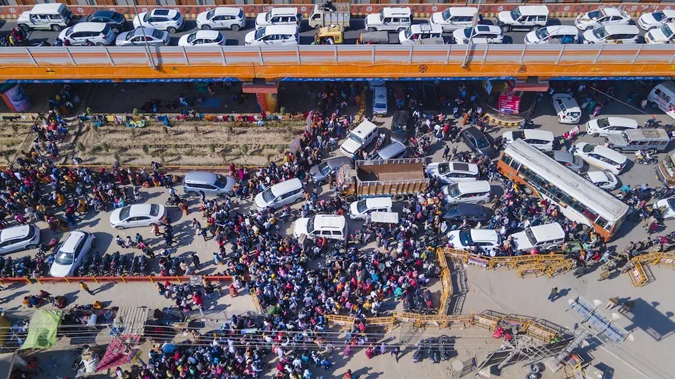 Prayagraj Mahakumbh 2025 Traffic Jam
