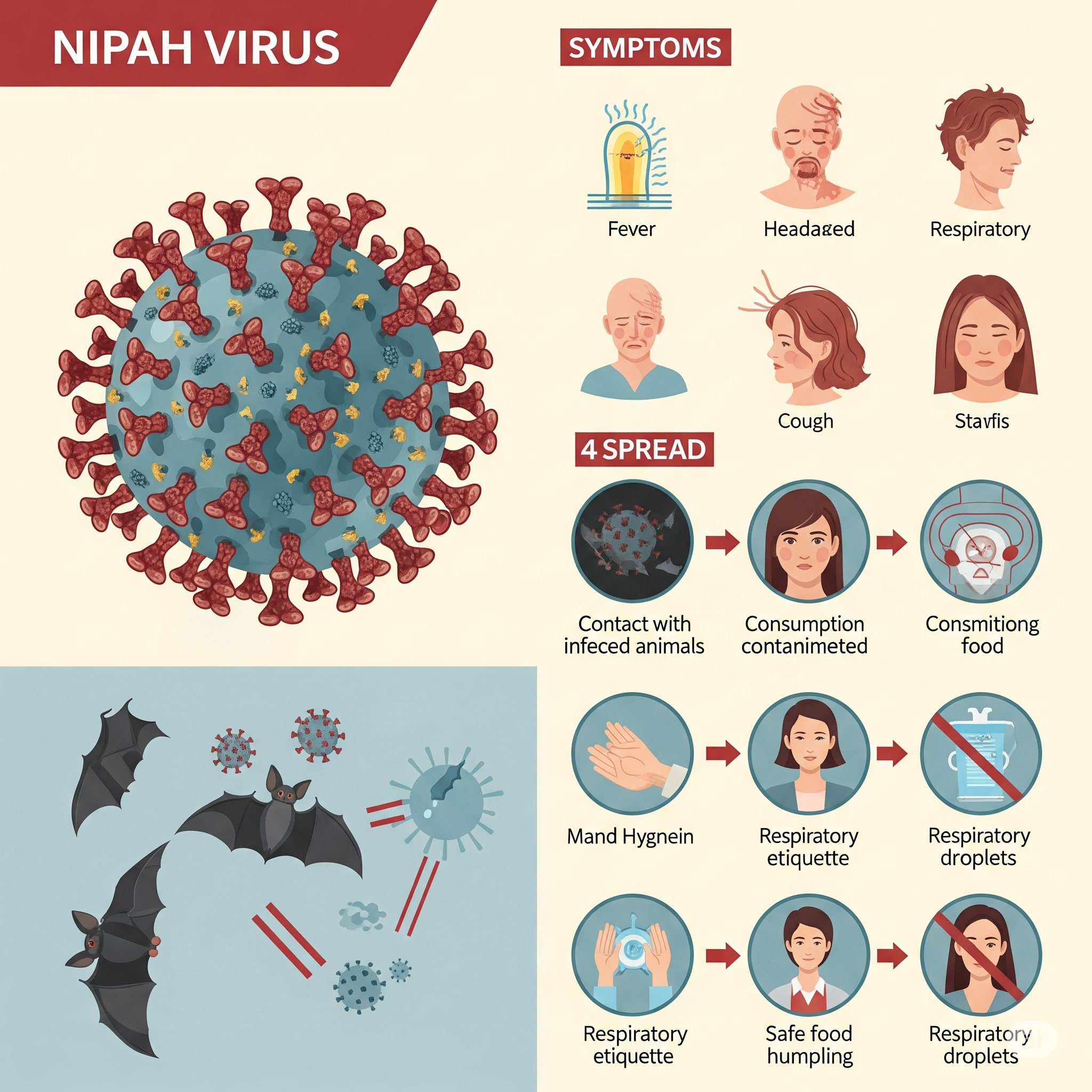 Nipah Virus, What is Nipah Virus, History of Nipah Virus, Symptoms of Nipah Virus, How Nipah Virus spreads, Nipah Virus in Kerala, Treatment of Nipah Virus, Death due to Nipah Virus, Nipah Virus Explained. Bats,