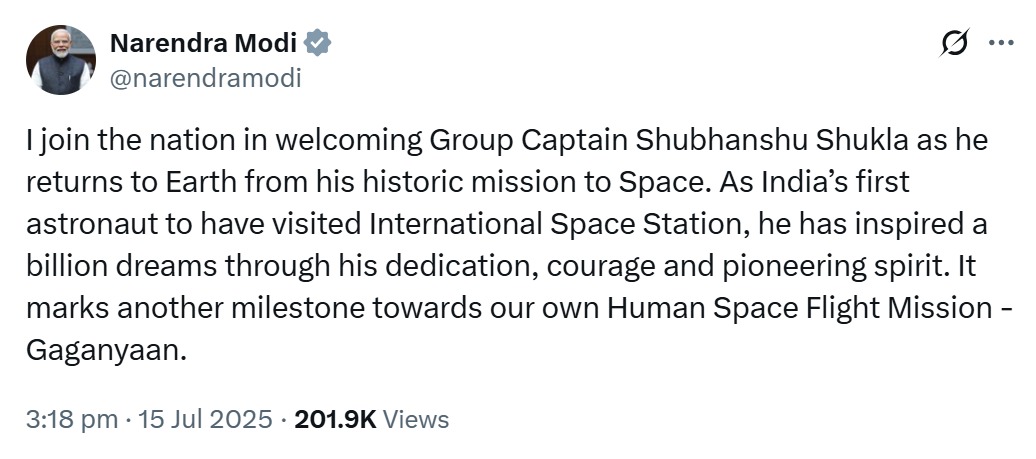 Shubhanshu Shukla Return, Axiom-4 Mission, IS, Gaganyaan, Indian Astronauts, SpaceX Dragon.